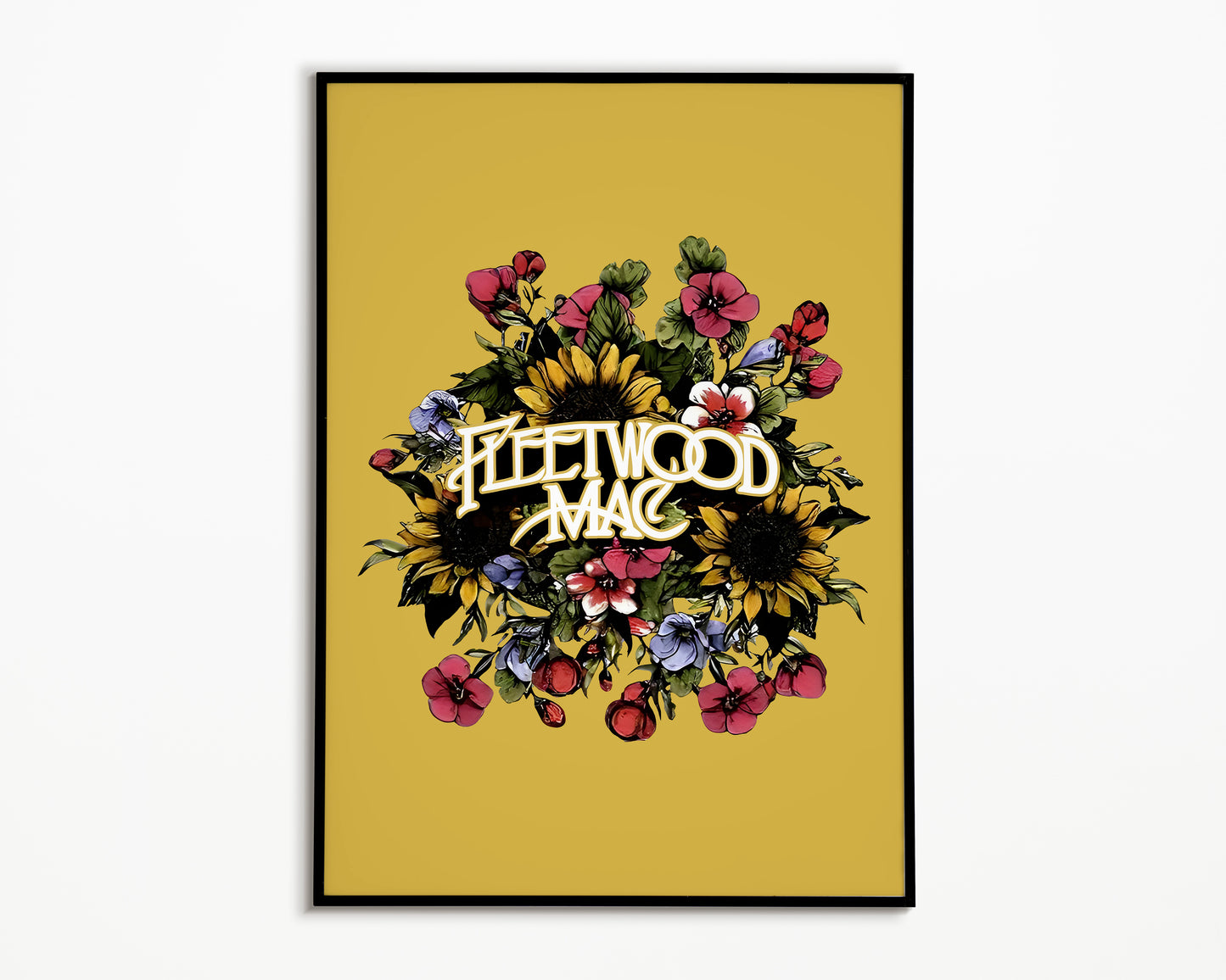 Fleetwood Mac Floral Logo Print