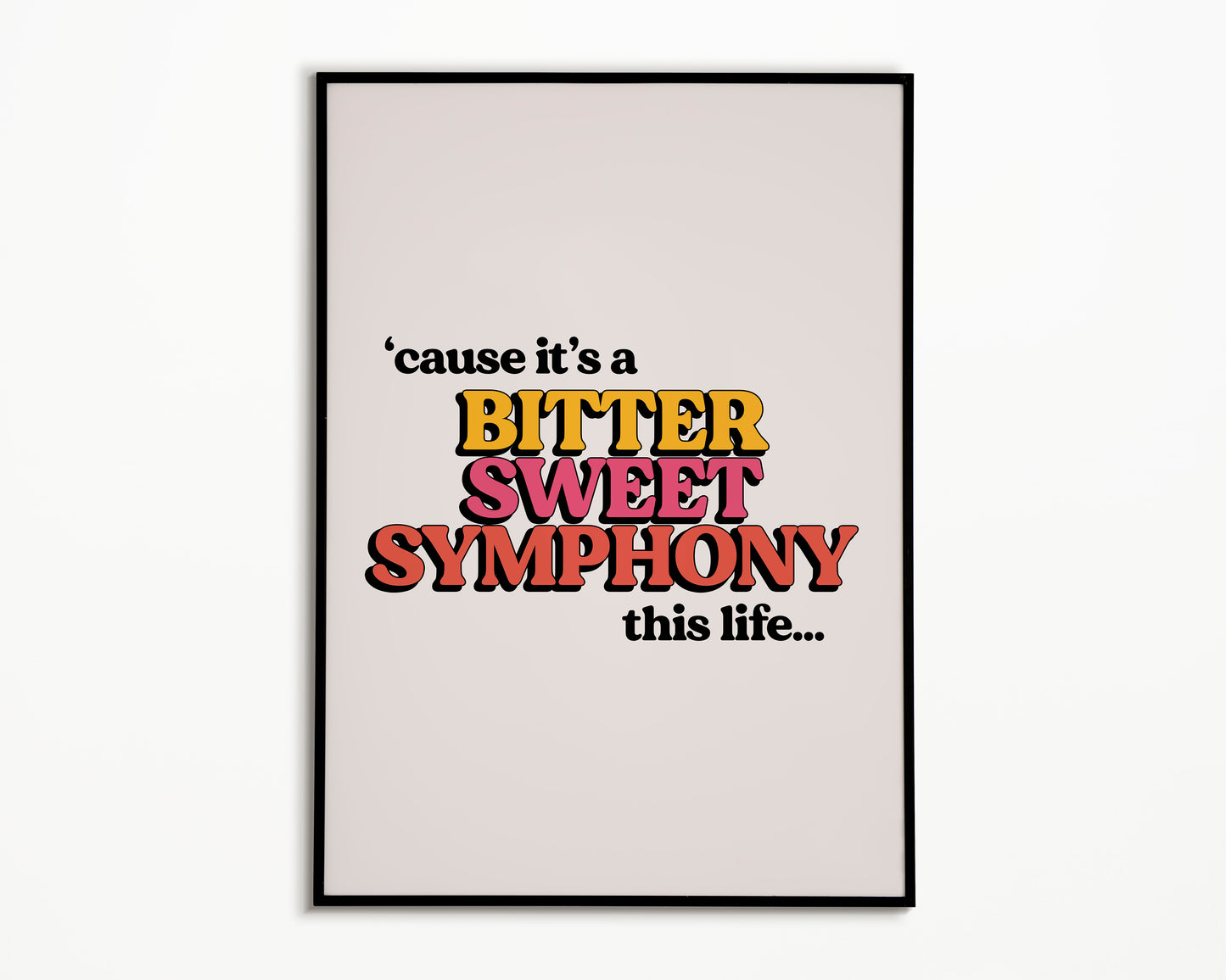 Bittersweet Symphony The Verve Richard Ashcroft Print