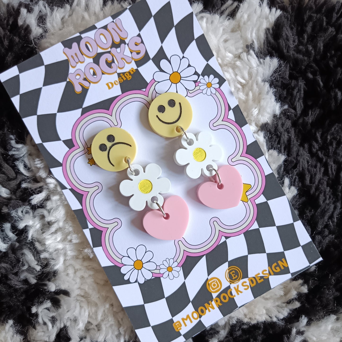 Happy Face Sad Face Dangles