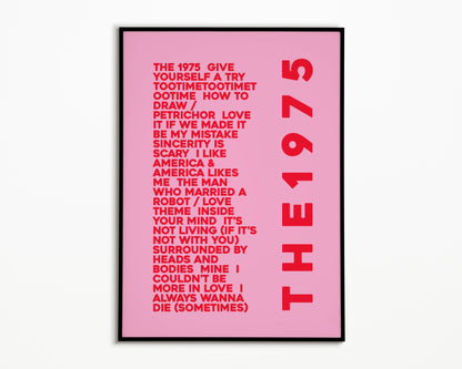 ABIIOR Album Song List The 1975 Print