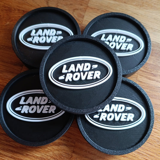 Land Rover Discovery 2 Centre Caps - Black/White LR Logo