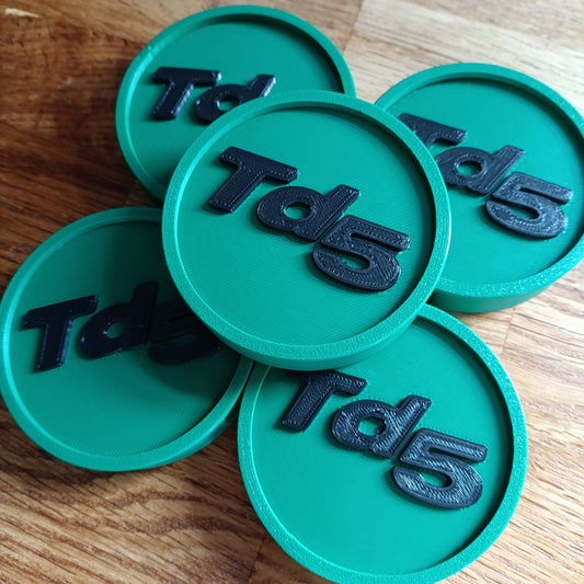 Land Rover Discovery 2 Centre Caps - Green/Black TD5 Logo