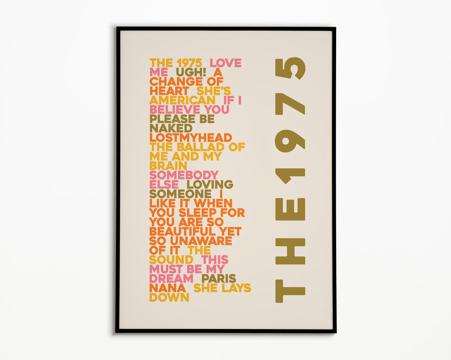 ILIWYSFYASBYSUOI The 1975 Album Print