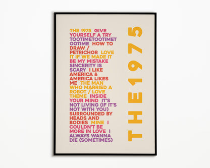 ABIIOR Album Song List The 1975 Print