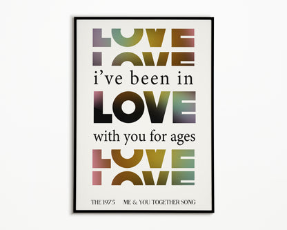 Me & You Together Song The 1975 Print