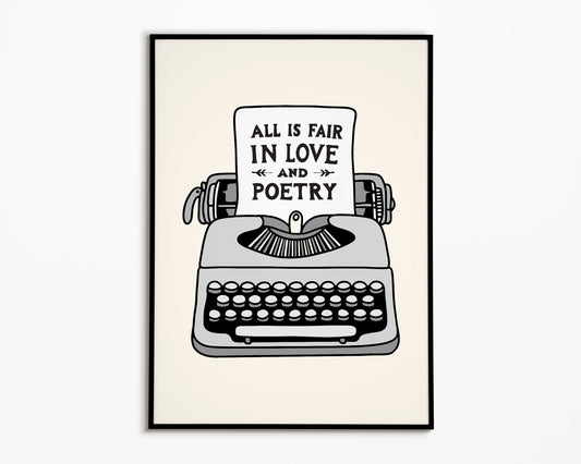 All Is Fair In Love And Poetry Taylor Swift Print