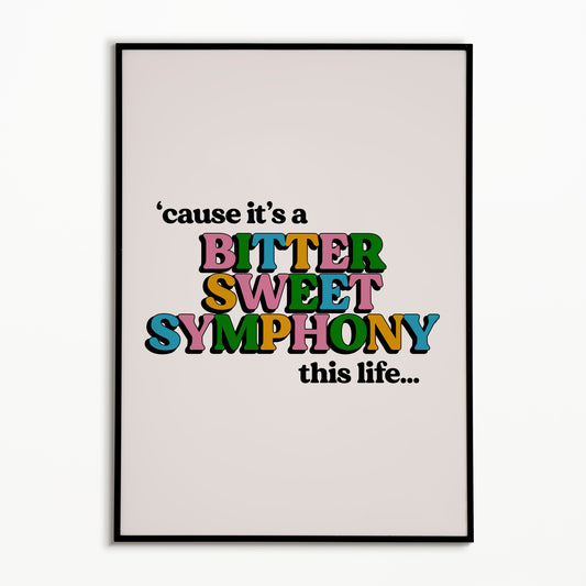 Bittersweet Symphony The Verve Richard Ashcroft Print
