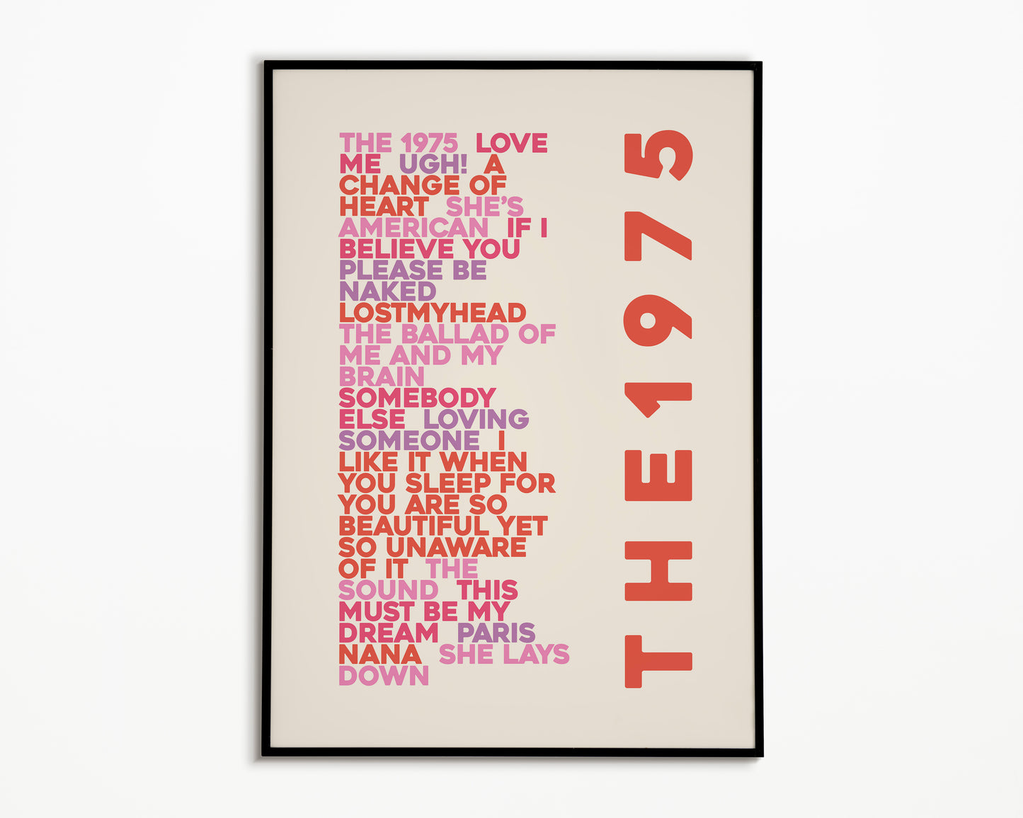 ILIWYSFYASBYSUOI The 1975 Album Print