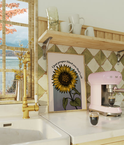 Sunflower The Courteeners Print