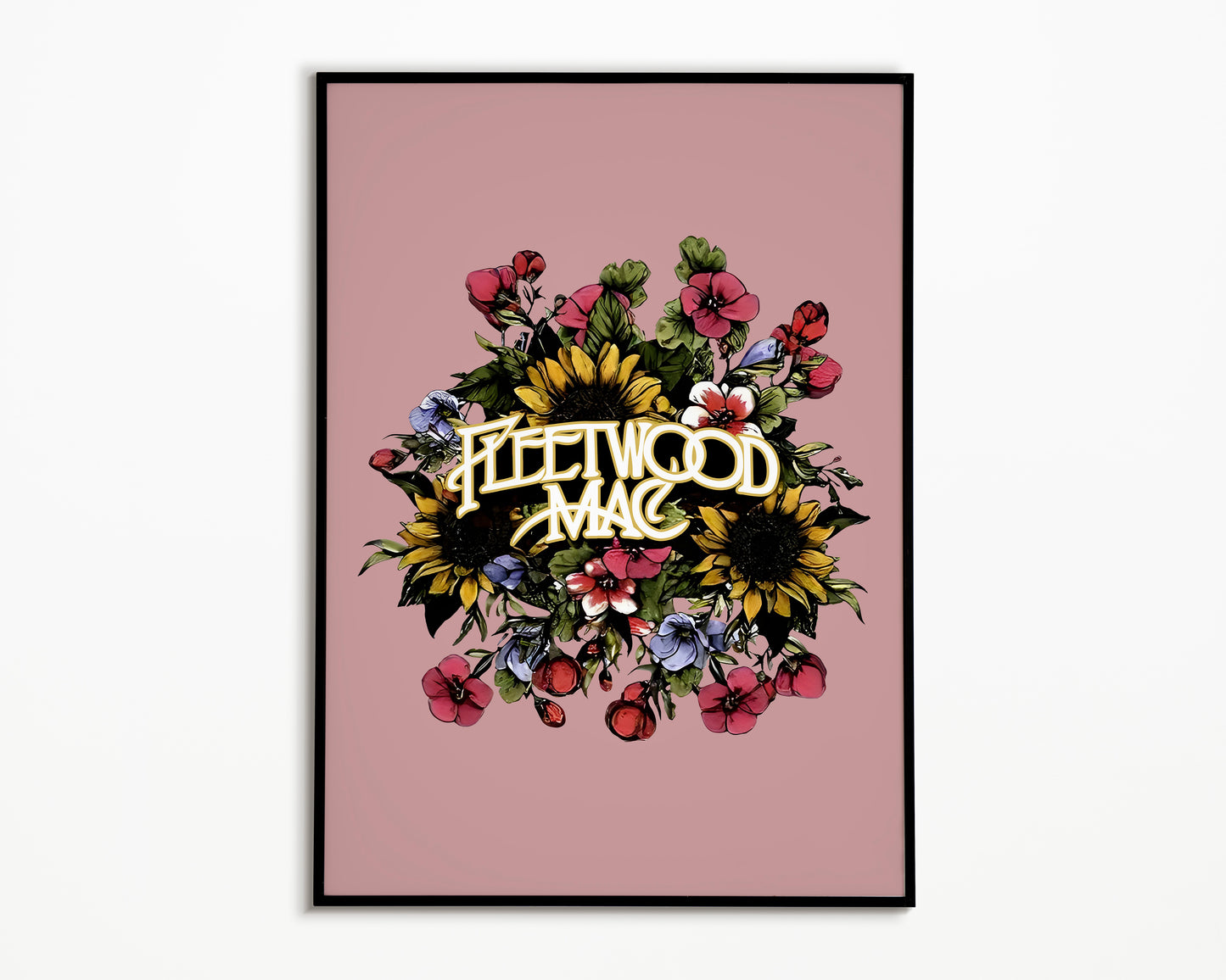 Fleetwood Mac Floral Logo Print