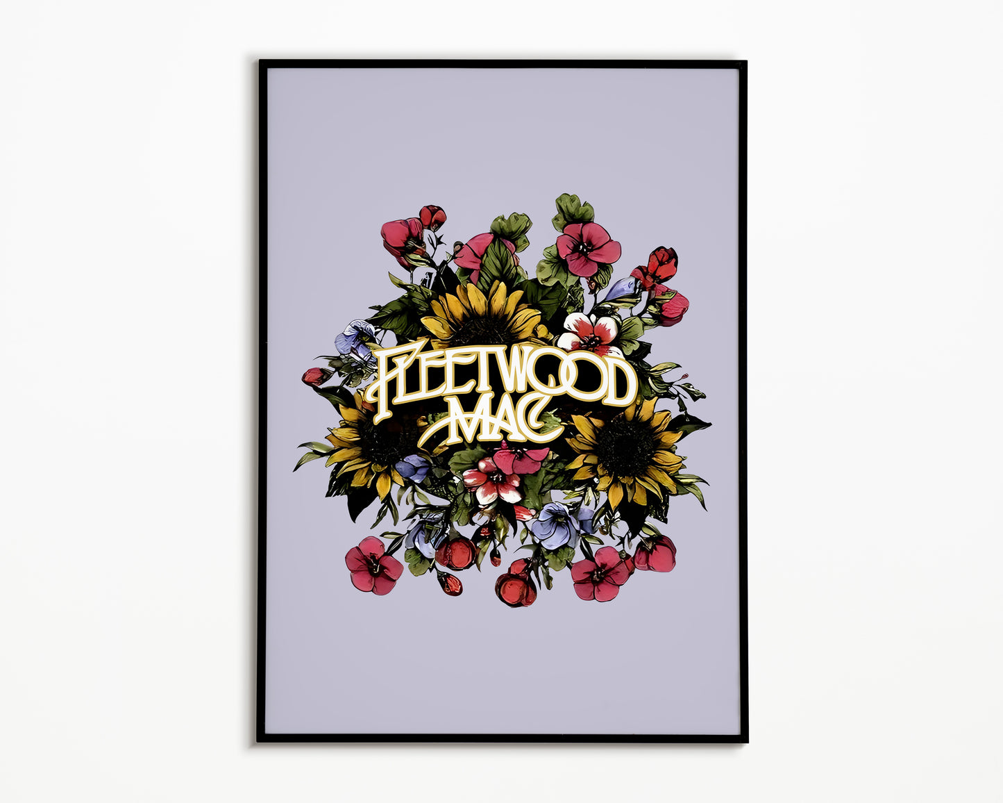 Fleetwood Mac Floral Logo Print