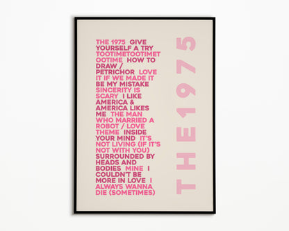 ABIIOR Album Song List The 1975 Print