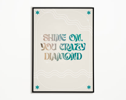 Crazy Diamond Pink Floyd Print