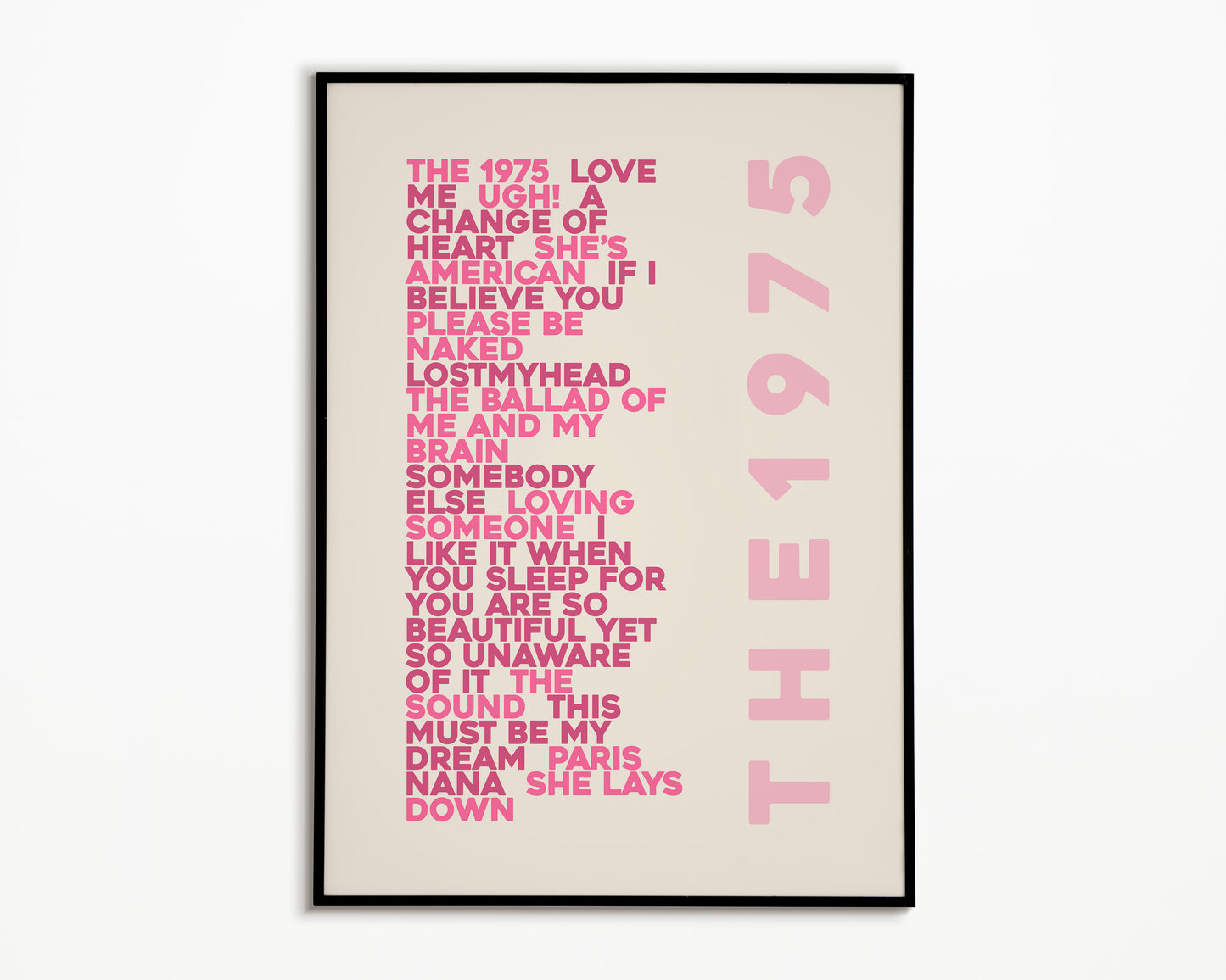 ILIWYSFYASBYSUOI The 1975 Album Print