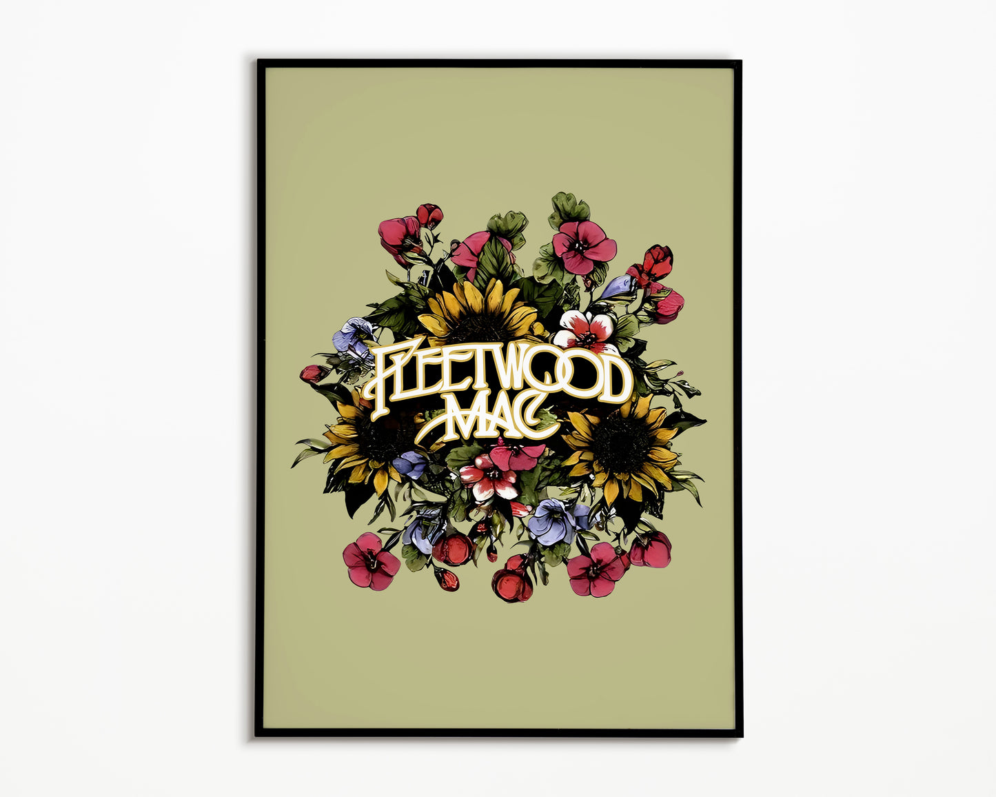 Fleetwood Mac Floral Logo Print