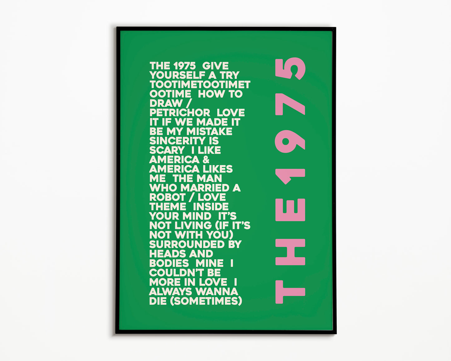 ABIIOR Album Song List The 1975 Print