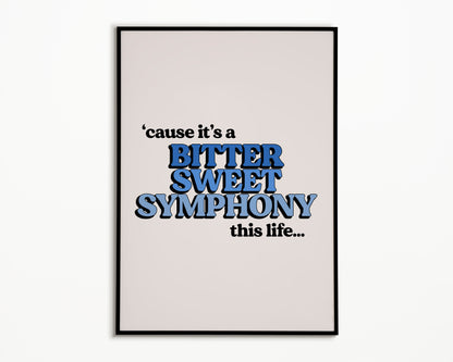 Bittersweet Symphony The Verve Richard Ashcroft Print