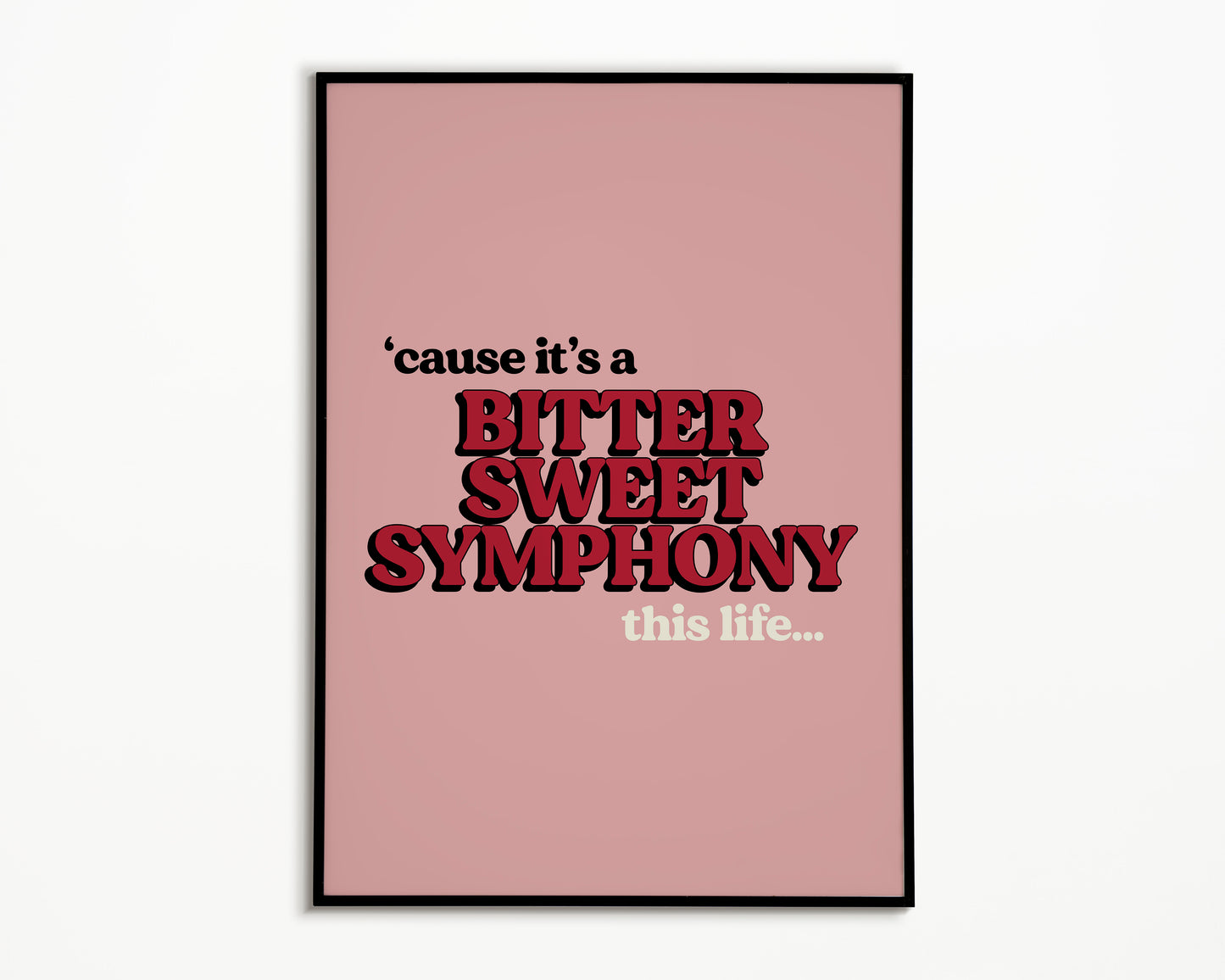 Bittersweet Symphony The Verve Richard Ashcroft Print
