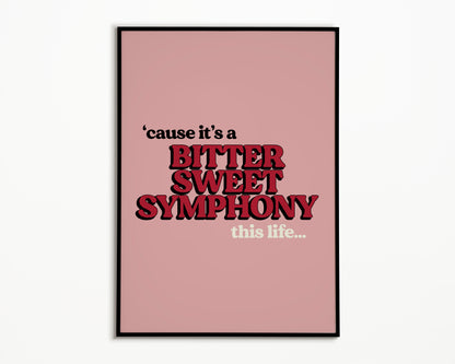 Bittersweet Symphony The Verve Richard Ashcroft Print