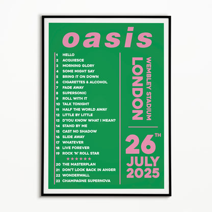Oasis Live '25 Setlist London 26th July