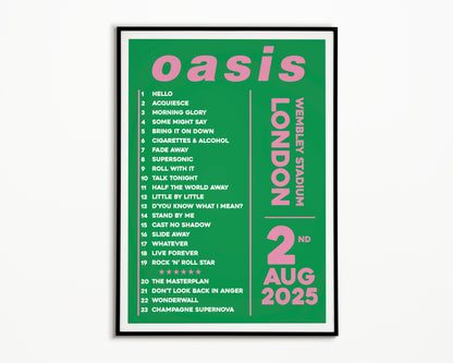 Oasis Live '25 Setlist London 2nd August