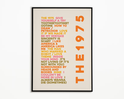 ABIIOR Album Song List The 1975 Print