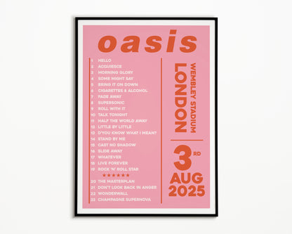 Oasis Live '25 Setlist London 3rd August