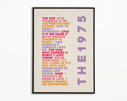 ABIIOR Album Song List The 1975 Print