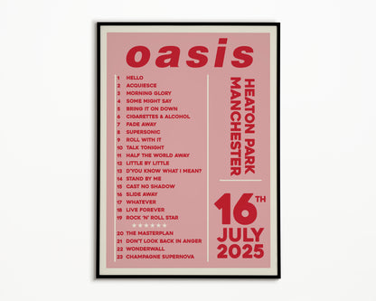 Oasis Live '25 Setlist Manchester 16th July