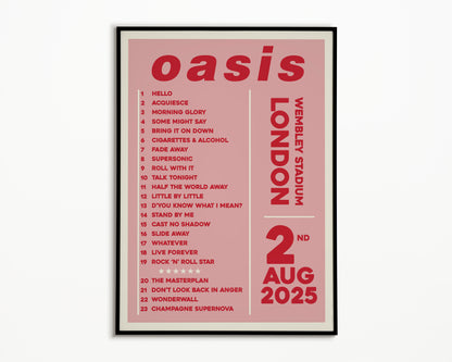 Oasis Live '25 Setlist London 2nd August