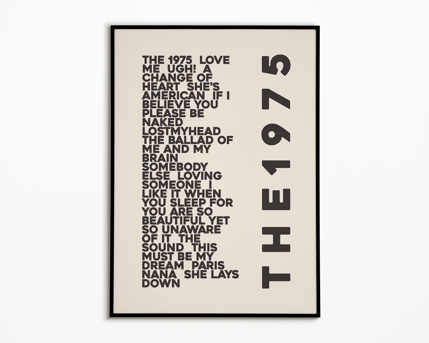 ILIWYSFYASBYSUOI The 1975 Album Print