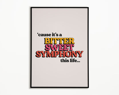Bittersweet Symphony The Verve Richard Ashcroft Print