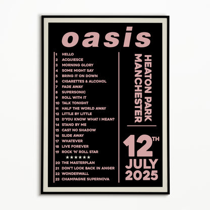Oasis Live '25 Setlist Manchester 12th July