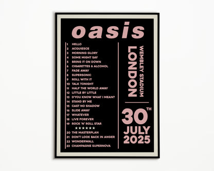 Oasis Live '25 Setlist London 30th July