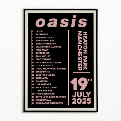 Oasis Live '25 Setlist Manchester 19th July