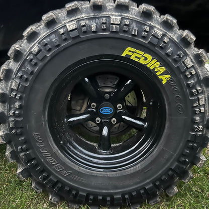 Land Rover Discovery 2 Centre Caps - Black/Red LR Logo