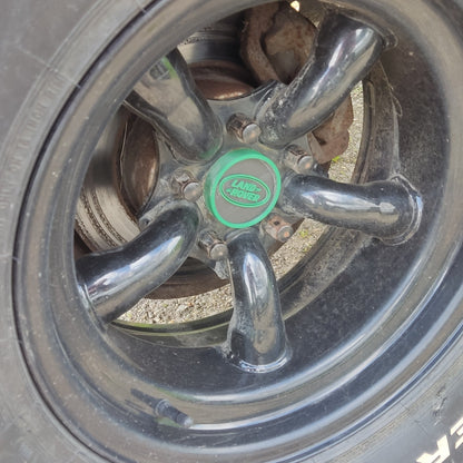 Land Rover Discovery 2 Centre Caps - Black/Blue LR Logo