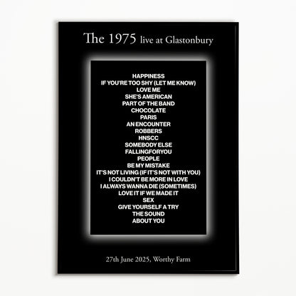 The 1975 Glastonbury 2025 Setlist
