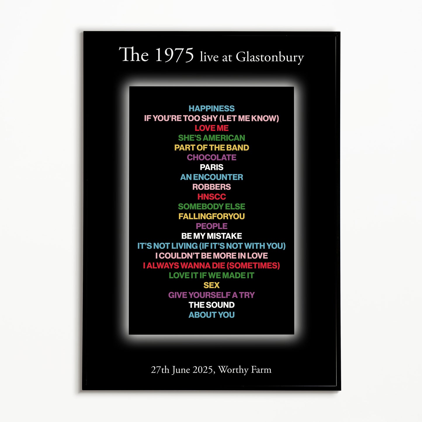 The 1975 Glastonbury 2025 Setlist