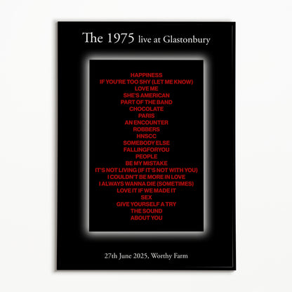 The 1975 Glastonbury 2025 Setlist