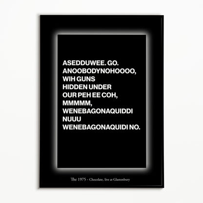 The 1975 Chocolate Print (Glastonbury Edition)