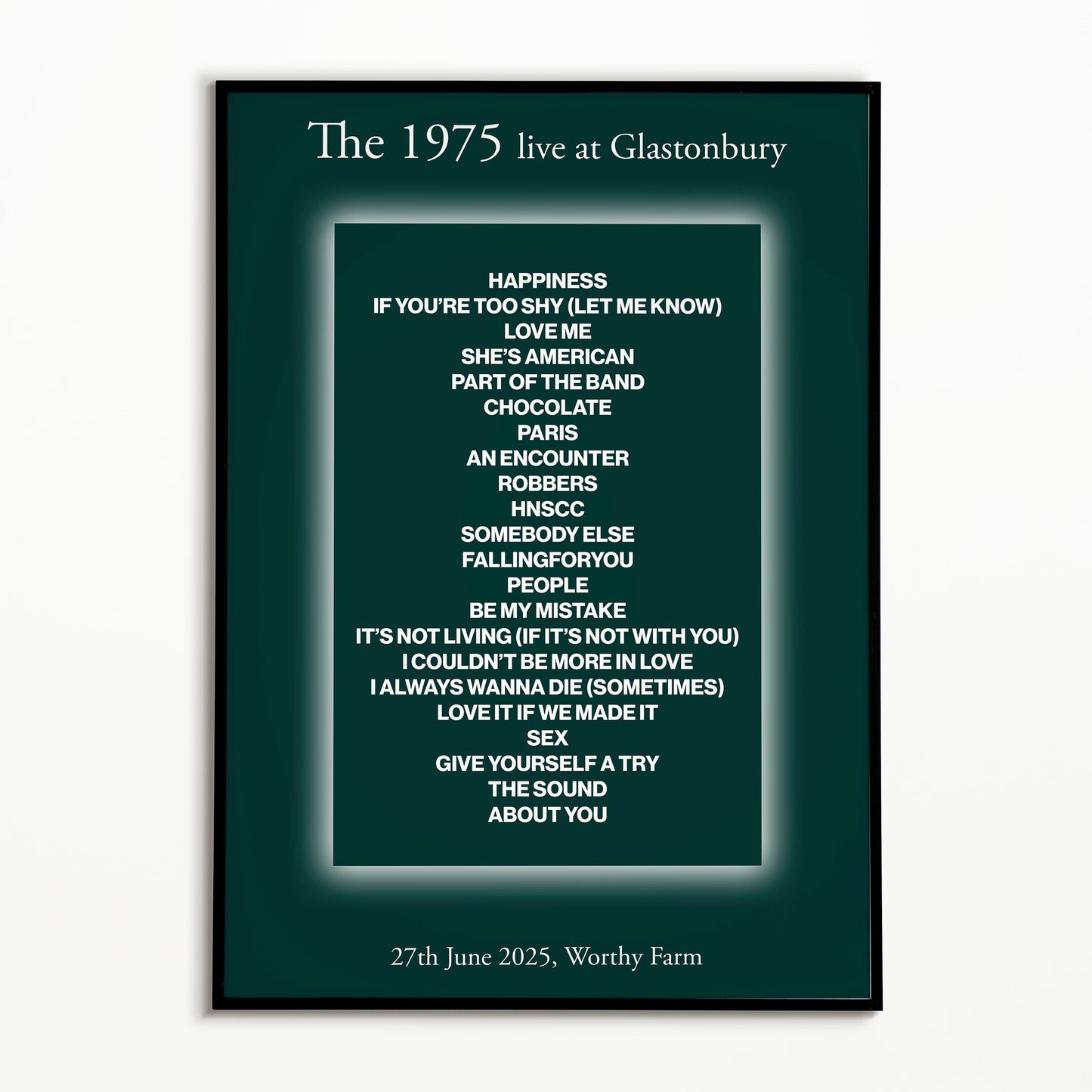 The 1975 Glastonbury 2025 Setlist