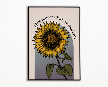 Sunflower The Courteeners Print