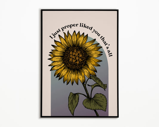 Sunflower The Courteeners Print